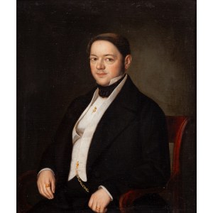 Polish painter, 19th century, Portrait of Lieutenant August Gierszta's son