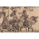 Hans Burgkmair (1473 Augsburg - 1531 ), Ensigns with banners of the lands north of the Enns River, Burgau and Cilley from the cycle Triumph of Emperor Maximilian I, 1522