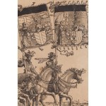 Hans Burgkmair (1473 Augsburg - 1531 ), Ensigns with banners of the lands north of the Enns River, Burgau and Cilley from the cycle Triumph of Emperor Maximilian I, 1522