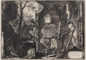 Giovanni Battista Piranesi (1720 Mogliano Veneto - 1778 Rzym), Rovine d'antico edifizio nella Villa Barberina presso Castel Gandolfo, XIX w.