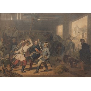 Antoni Zaleski (1824 - 1885), Duel, Images from Memoirs of J. Ch. Pasek Album De Wilno, circa mid-19th century.