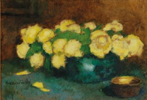 Alfons KARPIŃSKI (1875-1961), Róże żółte