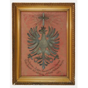 Panneau z haftowanym Orłem - pamiątka historyczna