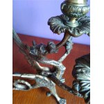 Kerzenleuchter - Bronze - dreiköpfiger Drache - 2. Hälfte des 19.
