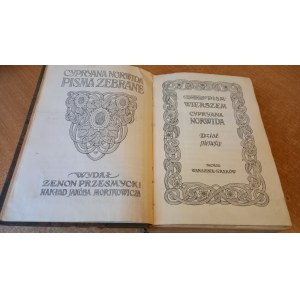 Pisma Zebrane Tom A część 1 C.K. Norwid 1911 r.