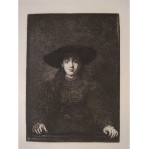 Żydowska narzeczona akwaforta William Unger / Rembrandt