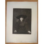 Żydowska narzeczona akwaforta William Unger / Rembrandt