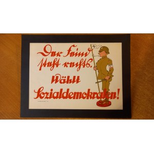 Afis / volantino / manifesto di propaganda Germania 1930.