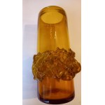 Braided glass vase designed by Jerzy Szłuczan-Orkusz 1970s.