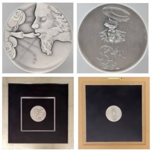 Salvador Dali, Two-sided silver medal from the 10 Commandments series