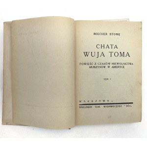 Stowe Beecher - Uncle Tom's Cabin. Volume I/II. 1933