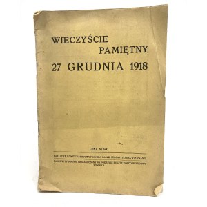 Ever memorable December 27, 1918. committee for the construction of the Monument to the Sacred Heart of Jesus in Poznan.