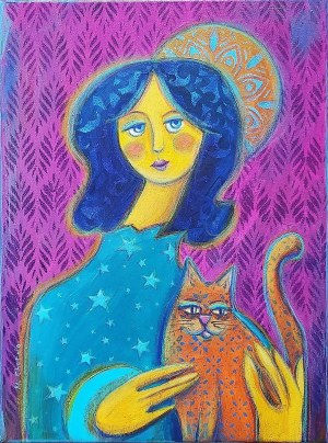 Małgorzata CHOŁDA (ur. 1980), Dama z Kotem, 2024