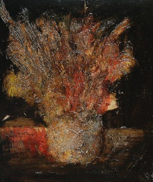 Henryk HOLECKI (ur. 1928), Suche kwiaty w wazonie, 1987