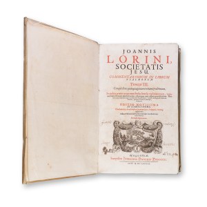 LORIN, Jean: Commentarii in librum Psalmorum III.
