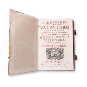 VALENTI, Ferdinando: Opera omnia selectiora I.