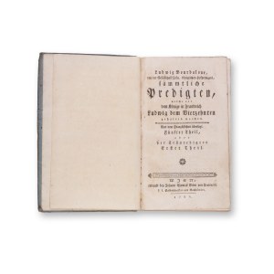BOURDALOUE, Louis (1632-1704): Sammtliche Predigten V.