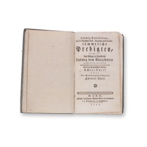 BOURDALOUE, Louis (1632-1704): Sammtliche Predigten VIII.
