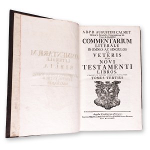 CALMET, Augustin (1672-1757): Commentarium Literale In Omnes III.