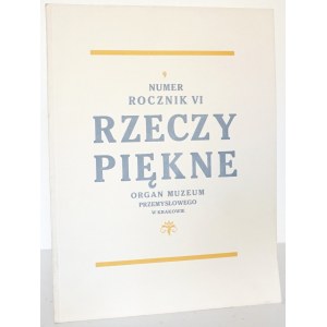 RZECZY PIĘKNE, 1927 [b.ładny egz.] Estetyka w reklamie, Konkurs wystaw sklepowych, Reklama świetlna