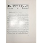 RZECZY PIĘKNE, 1927 [b.ładny egz.] Estetyka w reklamie, Konkurs wystaw sklepowych, Reklama świetlna