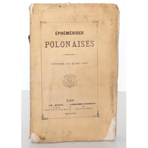 POWSTANIE STYCZNIOWE, cz.1, 1863 [Éphémérides Polonaises]