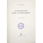 Ingarden R., O POZNAWANIU DZIEŁA LITERACKIEGO [wydanie 1]