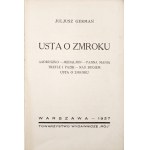 German J., USTA O ZMROKU, 1927 [wydanie 1, oprawa]