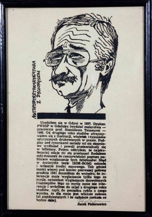 Jacek FEDOROWICZ (ur. 1937), Autoportretokarykatura, lata 80. XX w.