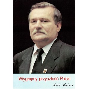 Postcard with an image of Lech Walesa