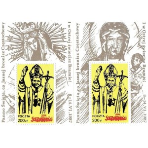 Zwei Briefmarken: Solidaritätspost, 1987