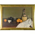 Juliusz KRAJEWSKI (1905-1992), Still life with a bottle of Chianti