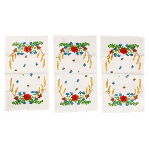 Set of 3 runners, Aleksandrowickie Zakłady Przemysłu Lniarskiego ALLEN