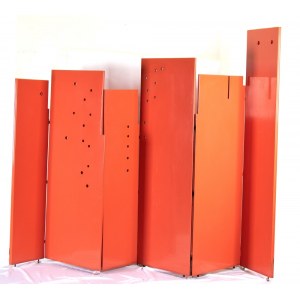 wooden six-panel screen