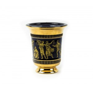 Small Gilded & Blue Vase