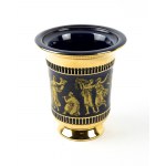 Small Gilded & Blue Vase