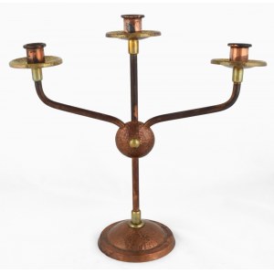 Brass and Copper Candlestick ﻿﻿