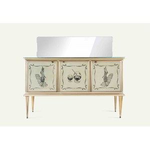Buffet with Embedded Mirror