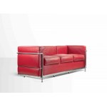 Vintage Red LC2 Sofa