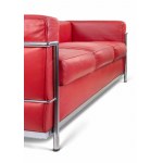 Vintage Red LC2 Sofa