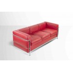 Vintage Red LC2 Sofa