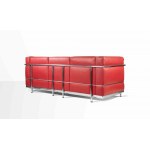 Vintage Red LC2 Sofa