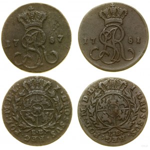 Poland, set of 2 x 1 grosz, Warsaw