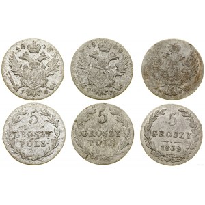 Polska, zestaw 3 x 5 groszy, Warszawa