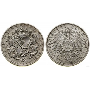 Niemcy, 2 marki, 1904 J, Hamburg