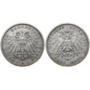 Niemcy, 3 marki, 1911 A, Berlin