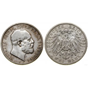 Niemcy, 2 marki, 1891 A, Berlin
