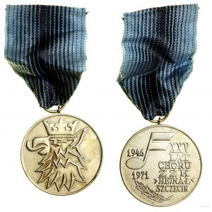 Poland, badge to commemorate 25 years of the Railway Workers' Union choir Hejnał, 1971