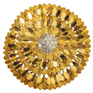 Brosche aus 18 Karat Gold mit Diamanten - Italien, 1960.