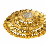 Brosche aus 18 Karat Gold mit Diamanten - Italien, 1960.